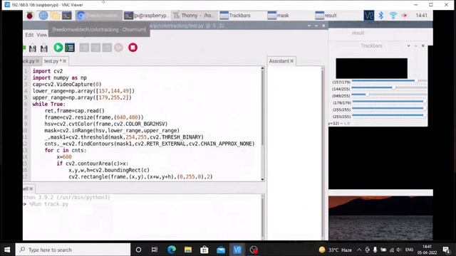 Color recognition with Opencv and Python | raspberry pi 4 object detection | computer vision