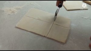 Ленивая самса из слоеного теста с фаршем. Рецепт из серии "Быстро и вкусно".