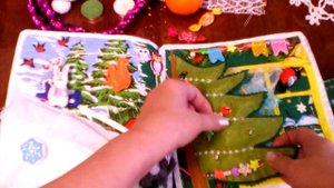 Книга из фетра и ткани  "Зима"для малышей