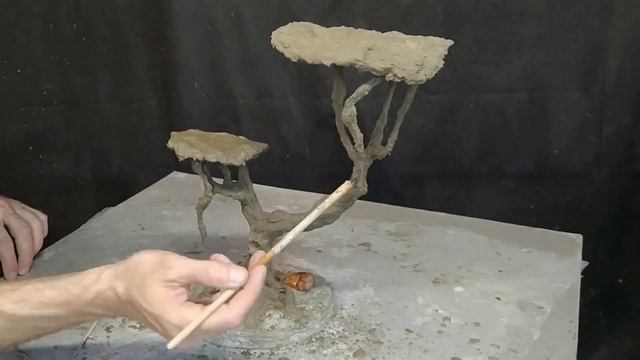 Дерево бонсай из цемента и мха своими руками.Мастер Алексей Локоть,