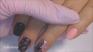 NAIL ART.НОВЫЙ ДИЗАЙН НОГТЕЙ.смена формы.бабочка.стразы.КОРРЕКЦИЯ.мягкий квадрат