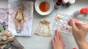 Мастер-класс по тонировке кукольного платья.