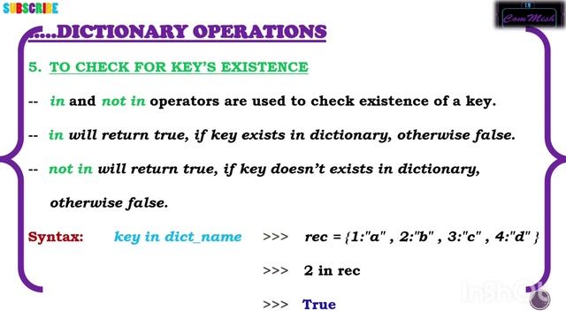 PART - 11 | PYTHON TUTORIALS | DICTIONARY IN PYTHON | ACCESSING | OPERATORS | FUNCTIONS