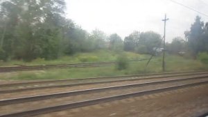 Павшино — Красногорская из окна поезда. Красногорск.