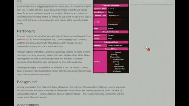 описания персонажей и их истории
