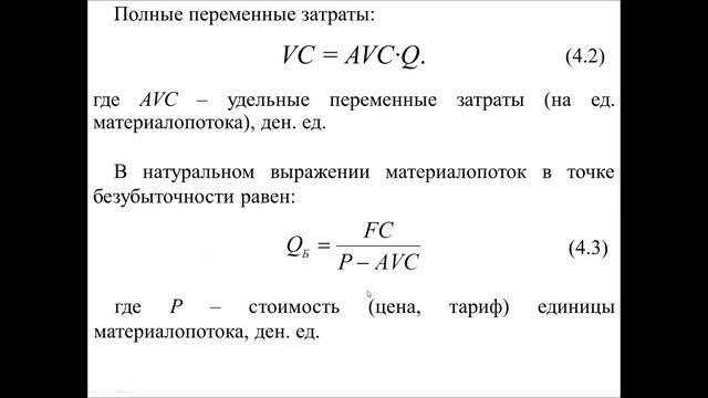 Практ. работа 4. Расчет точки безубыточности