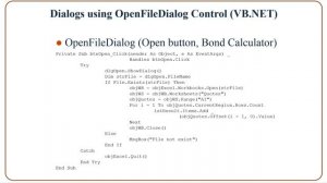 VB.NET and VBA Programming: Dialogs, handling files and folders, handling text files