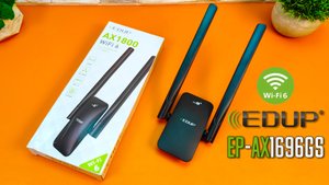 USB WI-FI адаптер EDUP EP-AX1696GS - Мощный двухдиапазонный WI-FI 6 адаптер AX1800 с AliEpress