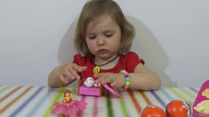 Барби Хелоу Китти Киндер Сюрприз игрушки распаковка Kinder Surprise toys for gir