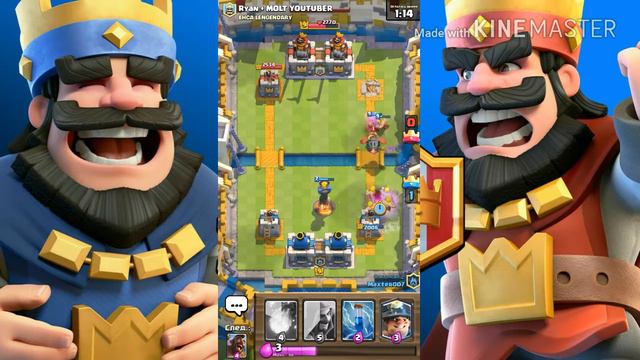 Клановые бои. 2 на 2. Онлайн бои. Clash Royale. смотреть онлайн