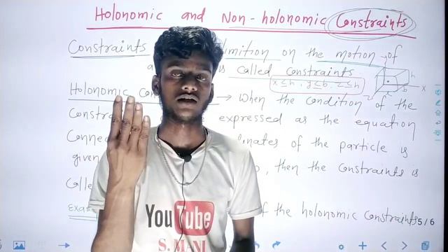 Constraints || types of constraints || holonomic and non holonomic constraints give example смотреть онлайн