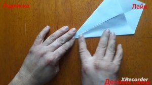 Сделаем  из бумаги САМОЛЁТ СТРЕЛА с резинкой оригами. Қағаздан оригами ұшағын жасаңыз