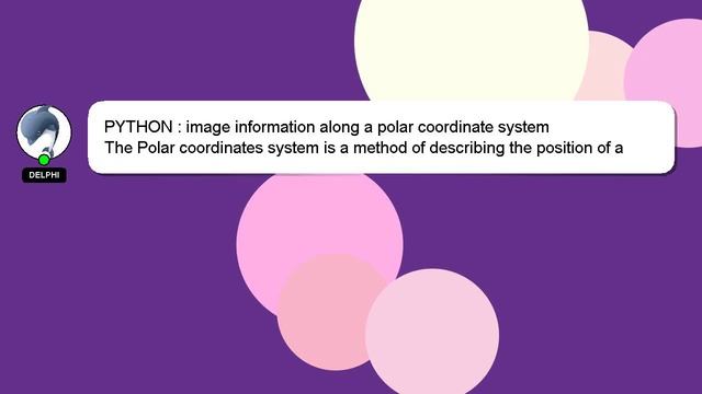 PYTHON : image information along a polar coordinate system смотреть онлайн