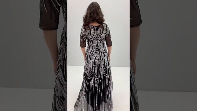 Вечернее платье в пол с принтом 102709-301278 смотреть онлайн