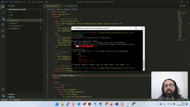 Parte 4 |#GIT| - Fazendo o primeiro commit na branch main Github смотреть онлайн