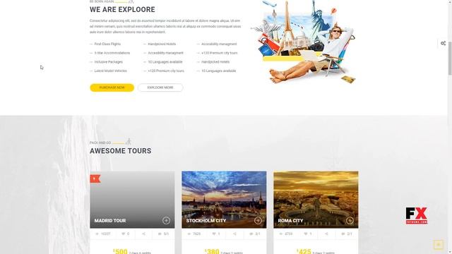 Tour Travel WordPress EXPLOORE Grosvenor Morris смотреть онлайн