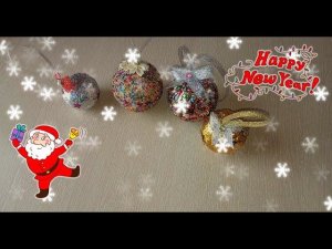 DIY//Шары на елку из пайеток и бисера//мастер класс