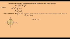 2. Область определения функции двух переменных