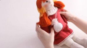 Текстильная кукла "Модница", сувенирная мастерская  "Нежный ветер"