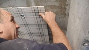 Точная разметка отверстий на плитке,без приборов и замеров