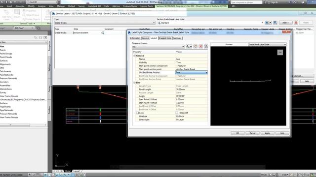 Civil 3d Sections - Extension lines at grade breaks смотреть онлайн