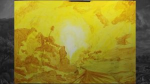 Голландский пейзаж в современном исполнении. Черная краска-Сажа газовая.