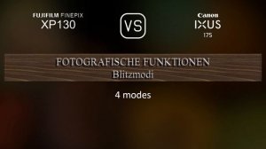 Fujifilm FINEPIX XP130 vs. Canon IXUS 175: Ein Vergleich der Technische Daten