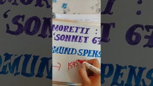 Spenser's Amoretti: Sonnet 67, Part I