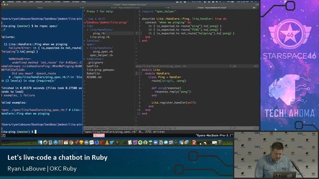 Let's Live Code a Chatbot in Ruby - Ryan LaBouve: OKC Ruby смотреть онлайн