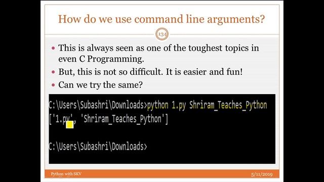 Session 12: Python - Command Line Arguments in Python