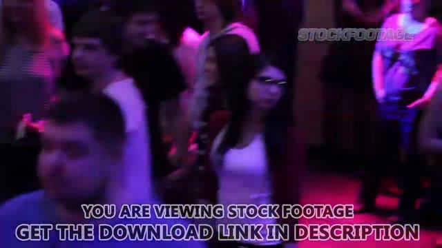 Nightclub, bar public dancing, talking, enjoying good atmosphere. Stock Footage смотреть онлайн