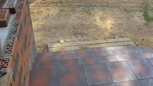 Облицовка полукруглых ступеней клинкерной плиткой