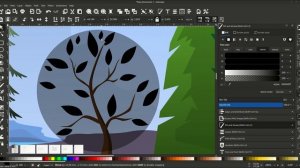Autumn Island Vector Art. Speed Art Inkscape 1.0
