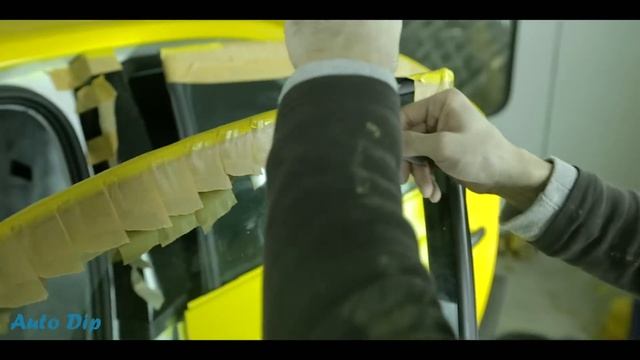 Жидкая резина для такси - покраска в желтый цвет смотреть онлайн