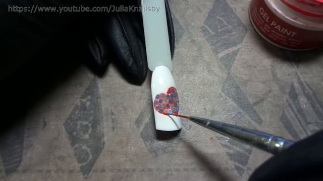 Сердечки. Экспресс дизайн ногтей гель лаком