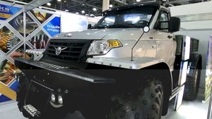 Российский внедорожник АВИОН 4401 с грузовой платформой. Видео с выставки "Комтранс"