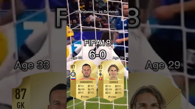 Samir Handanovic vs Yann Sommer【FIFA OVR Compilation】ハンダノビッチvsヤンゾマー