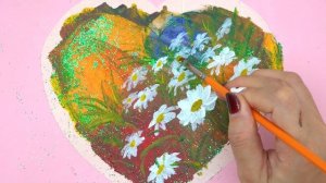 Сердце｜ Пошаговое руководство по рисованию акрилом с двойной экспозицией