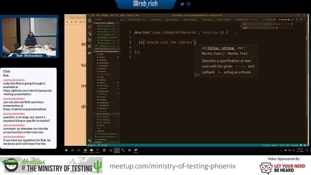 JavaScript Tests in Node, the Browser, and CI | Ministry of Testing Phoenix