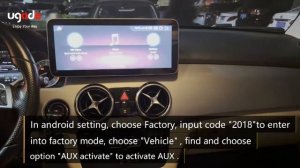 How to Activate  AUX For Mercedes Benz A CLA GLA GLK C E ML G NTG4.5 -Ugode