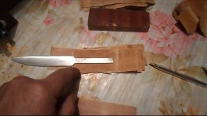 Крепление клинка ножа в рукоять из микарты методом вклейки в заготовку ручки