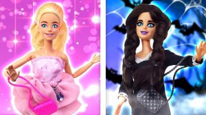Создаем образы Барби и Уэнсдей для кукол! Игры одевалки в видео для девочек Салон Красоты