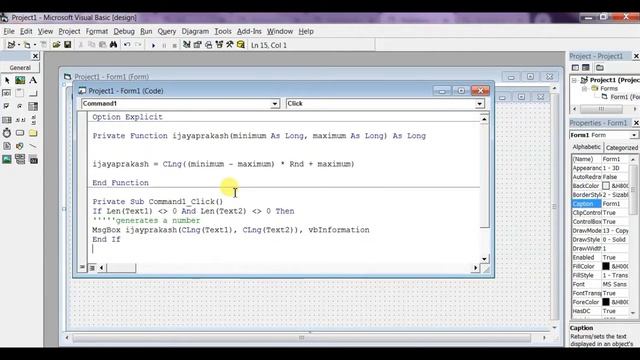 GENERATE RANDOM NUMBERS | VISUAL BASIC 6.0