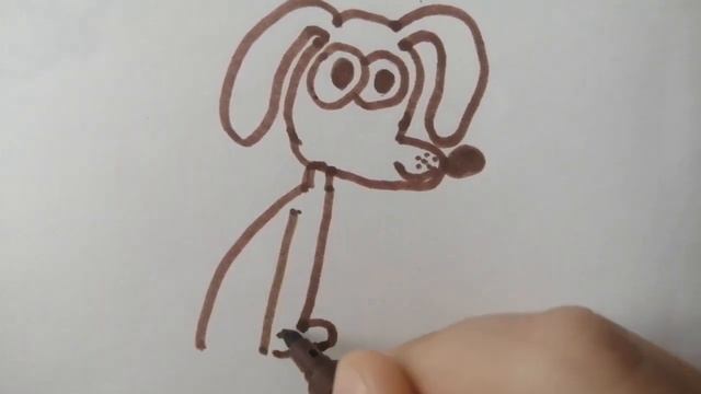 Как нарисовать щенка. смотреть онлайн