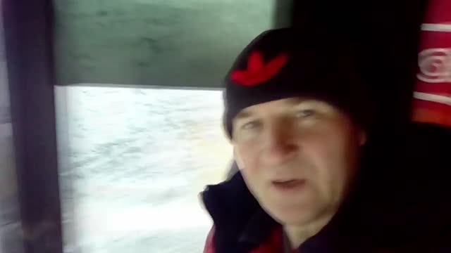 Работа зимой. Автогорейдер