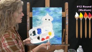 Cookies and Canvas for Kids - Happy Goldfish painting lesson with yummy cookie recipe!