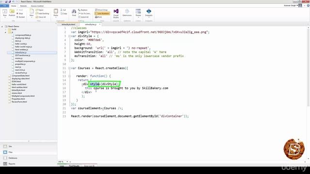 6005 Inline Styles in ReactJS смотреть онлайн