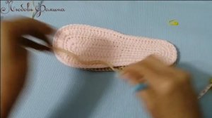 Двойная вязанная подошва для Тапочек по всем Правилам! Правая и Левая! 2 часть.