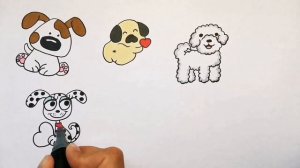 Как сделать наклейки/наклейки своими руками /рисунки собаки/кавайные рисунки для срисовки/