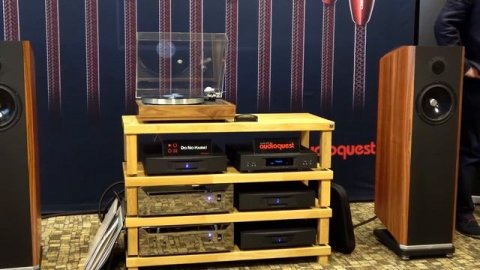 Kudos Titan 707 Linn Akurate Exakt LP12 Audioquest Niagra Ripcaster Room @ Hi-Fi Show Live 2017